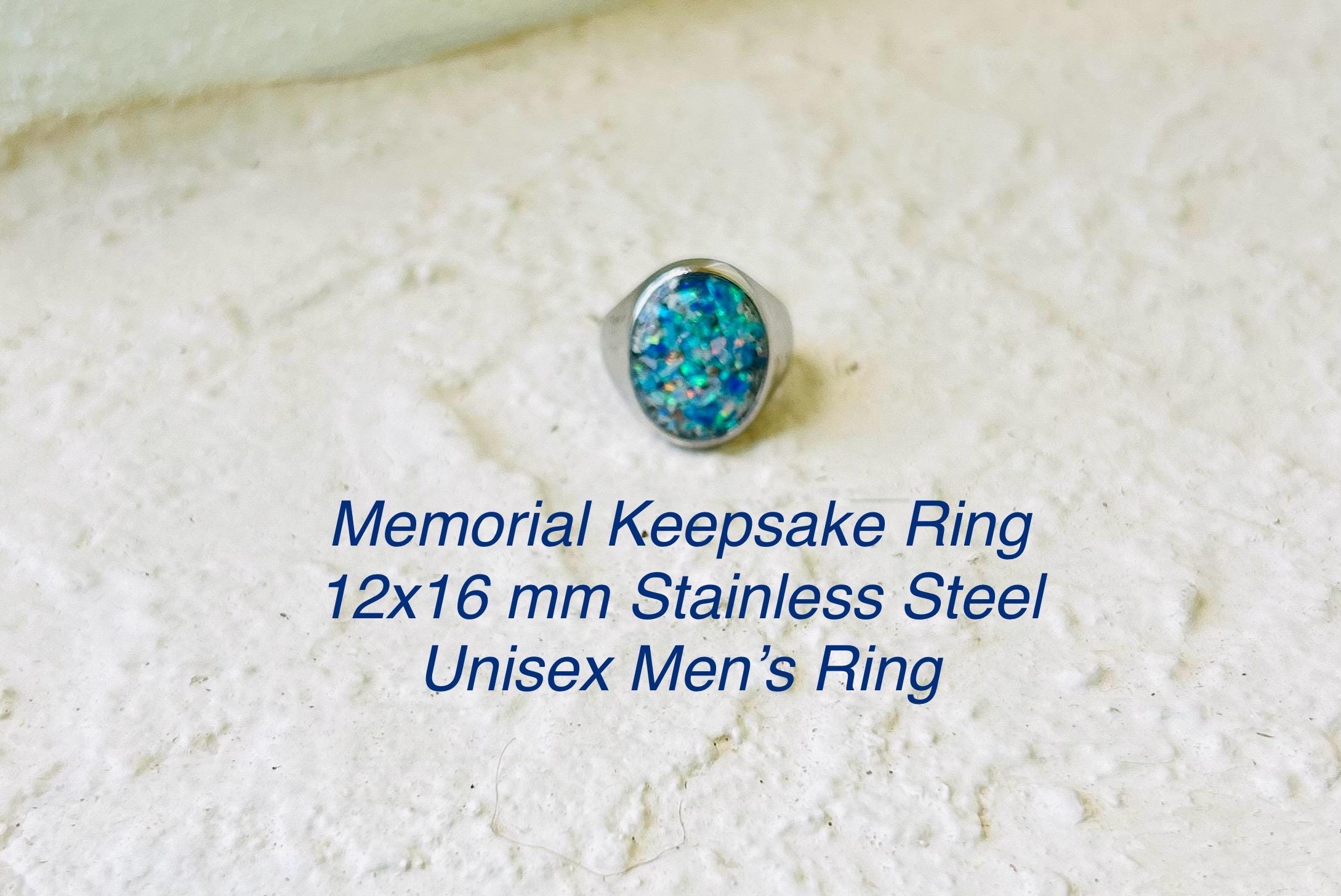 Pet ash Ring, human ash Ring, jewelry Opal Ring Mens-Memorial Keepsake Ring Unisex Ring ,Cremation Ring Jewelry for men, Ring for ashes, fur