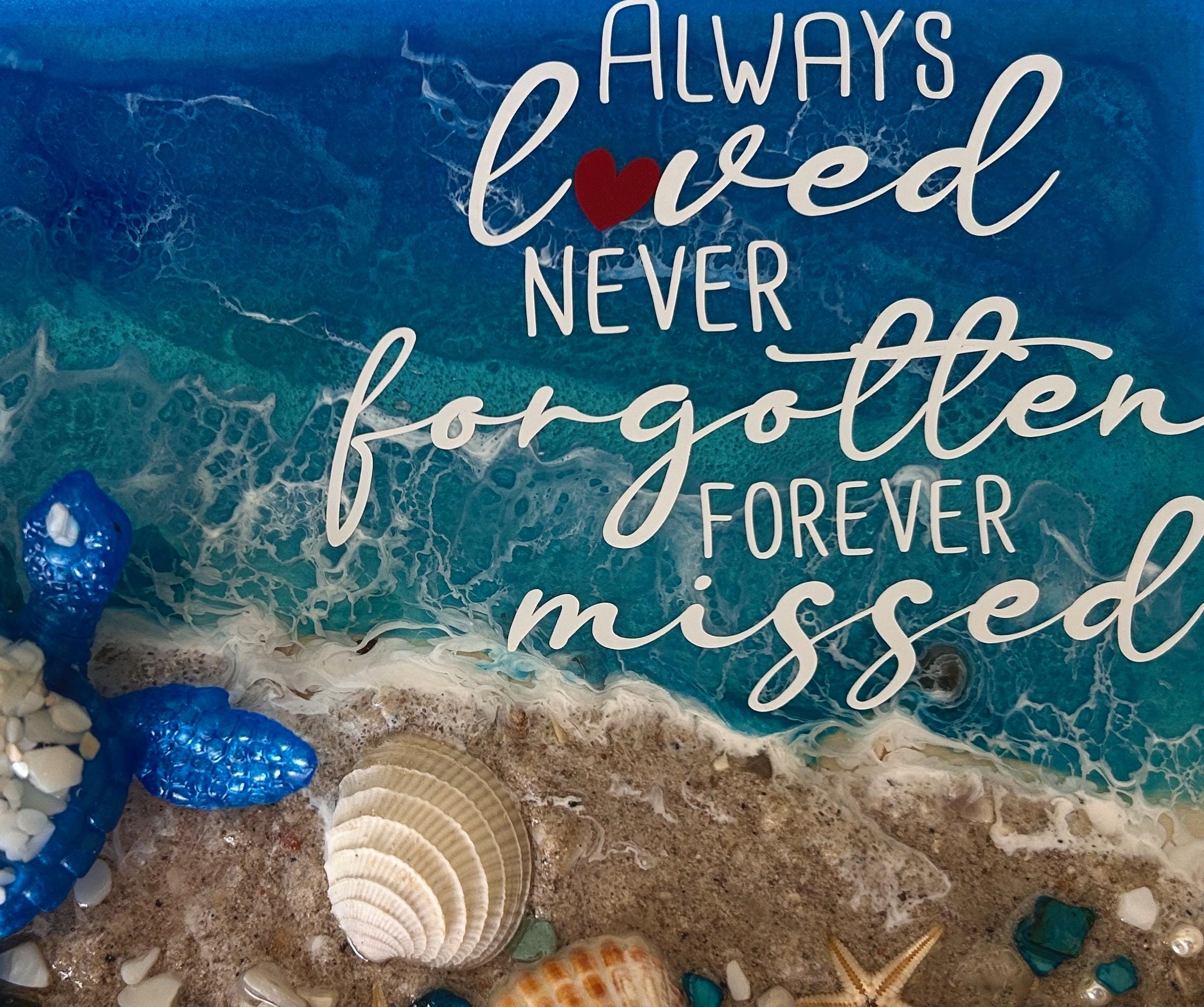 Cremation Ash Beach Wall Art: Sea Glass & Shell Keepsake Memorial