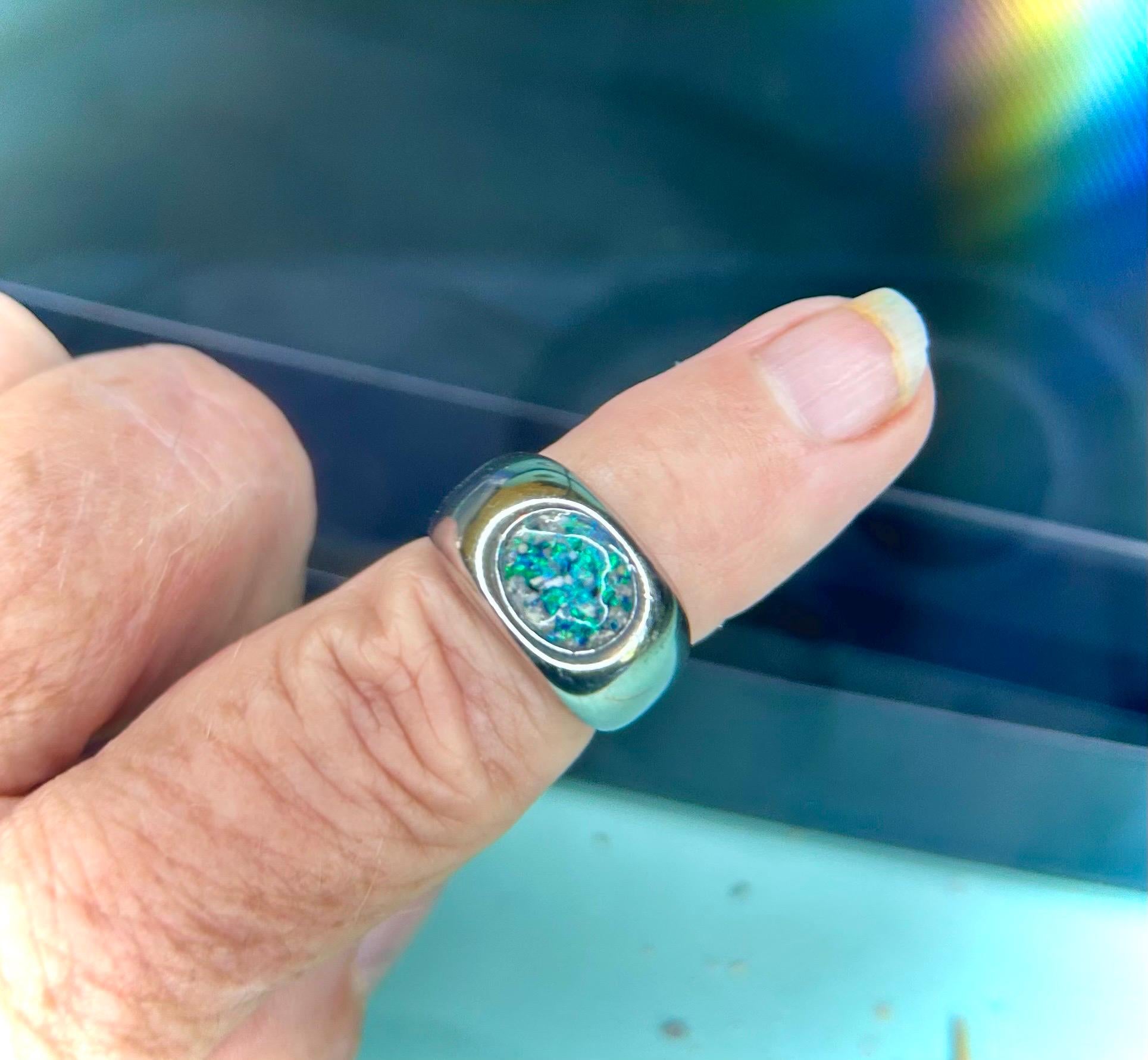 Pet ash Ring, human ash Ring, jewelry Opal Ring Mens-Memorial Keepsake Ring Unisex Ring ,Men’s Memorial pet jewelry, Ring for ashes, fur