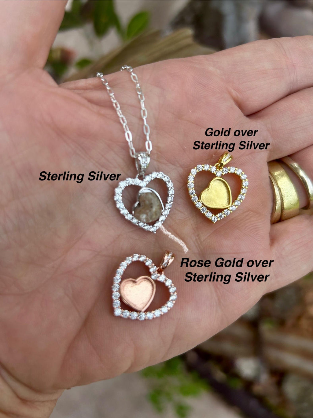 Cremation Ash Necklace, Pet Memorial Jewelry, Ashes keepsake, Heart Necklace for ashes, Sterling Silver, Gold Cremation Jewelry with Opal