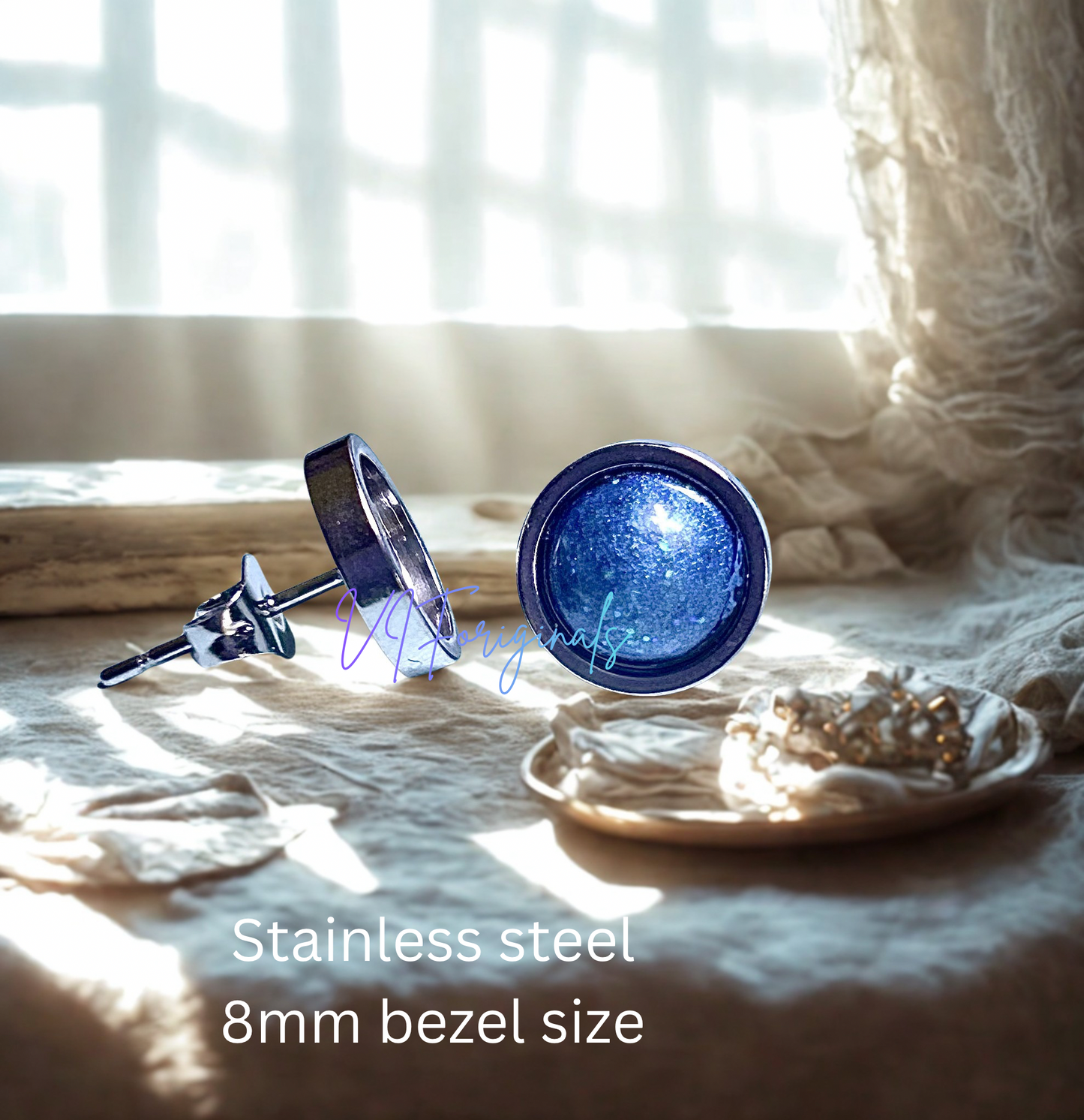 Cremation Ash Jewelry Opal Human, Pet Memorial Earrings: Cremation Jewelry, Memorial Keepsake,Earrings for Ashes or Fur Petals