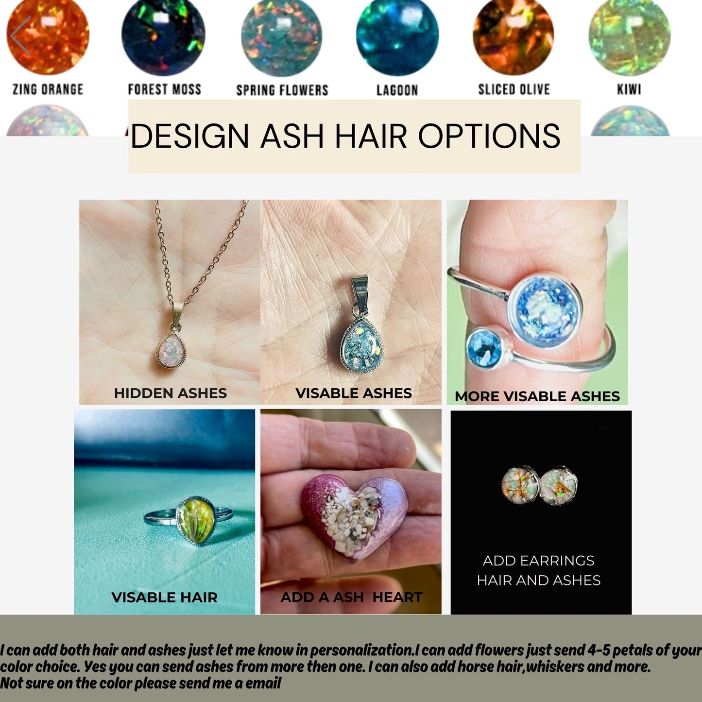 Personalized Creamation Ash Heart Necklace, Memorial Jewelry, Ash Keepsake, Heart Neckace for Ashes, Cremation Jewelry with Opals