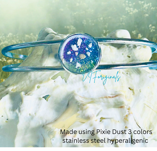 Cremation Ash Bangle-Stainless Steel Pet Memorial-Memorial Jewelry-Keepsake bangle -Pet ashes