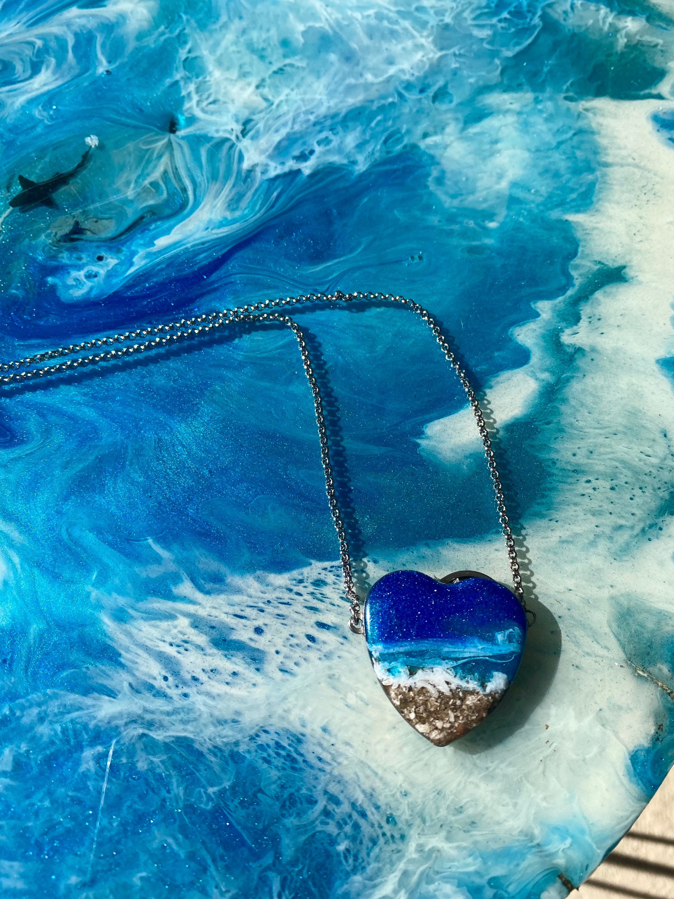 Cremation Ashes Jewelry: Pet Memorial Jewelry,Keepsake  Memorial beach Jewelry, Personalized Necklace, Meaningful Gifts