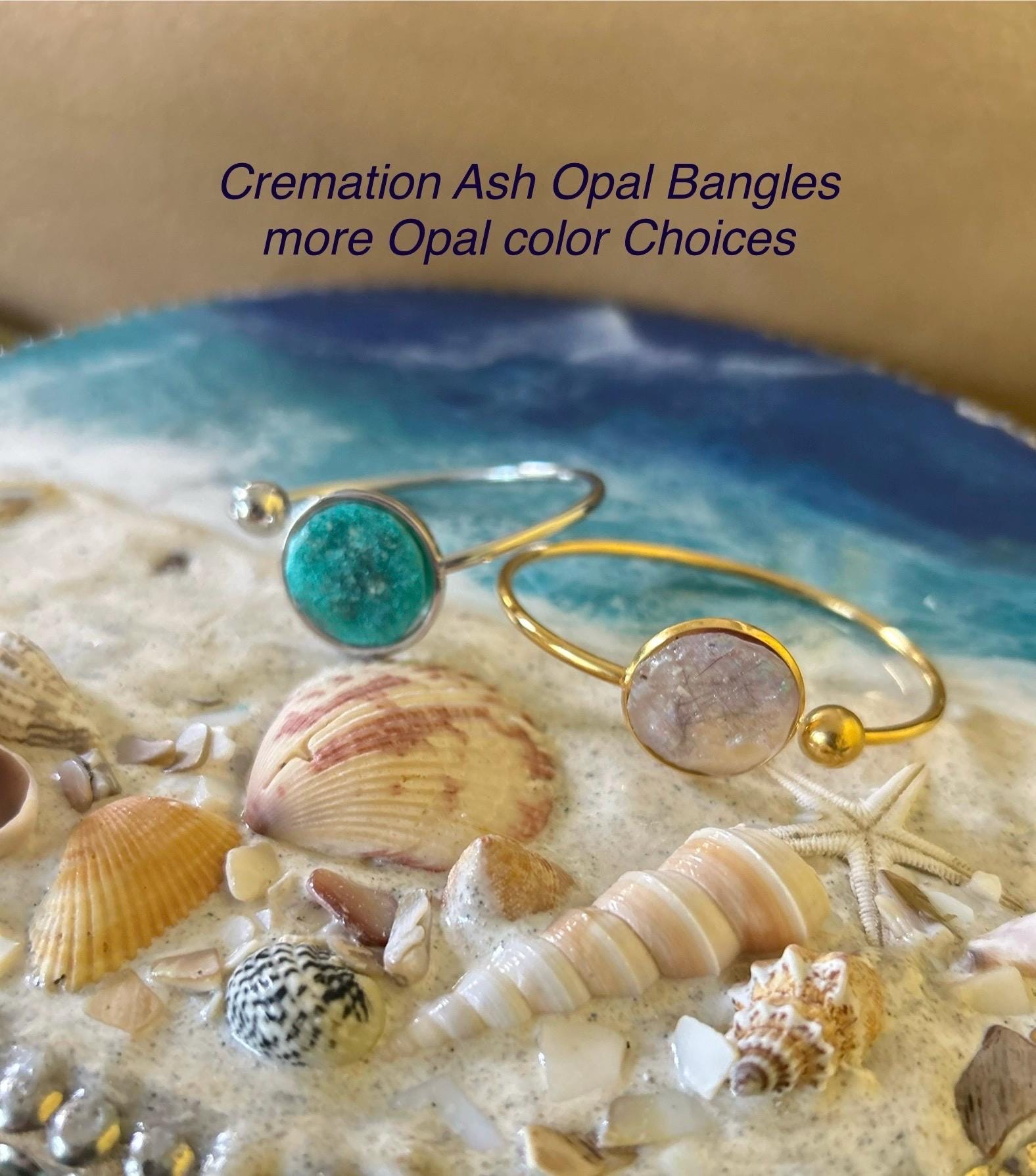 Cremation Ash Bangle-Pet Memorial-Memorial Jewelry-Keepsake bangle -Pet ashes