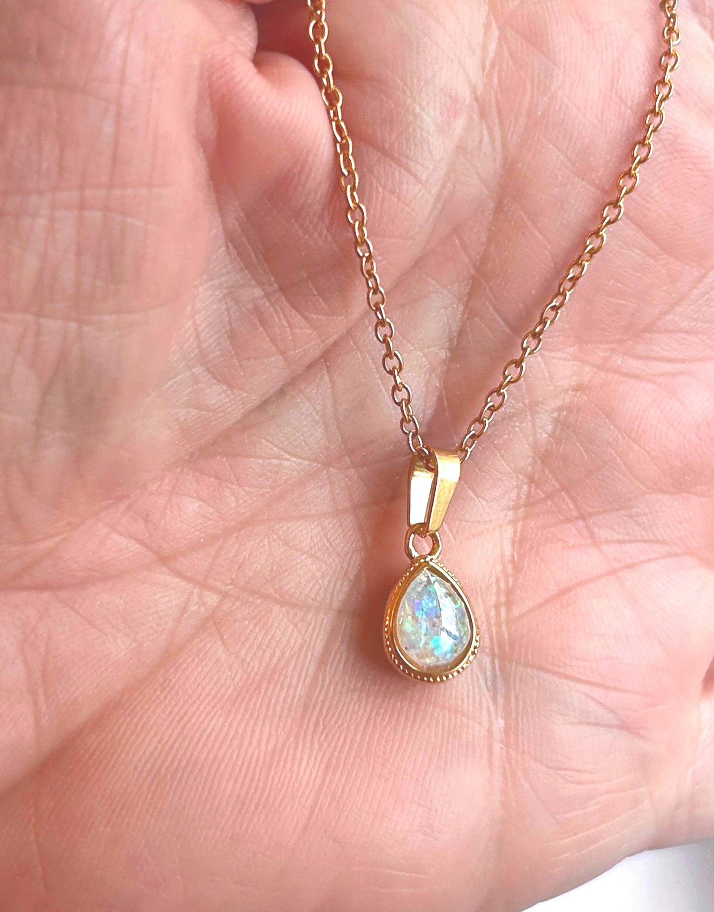 Cremation Ash Jewelry Opal Human, Pet Memorial Necklace: Cremation Jewelry, Memorial Keepsake, Pendant for Ashes or Fur