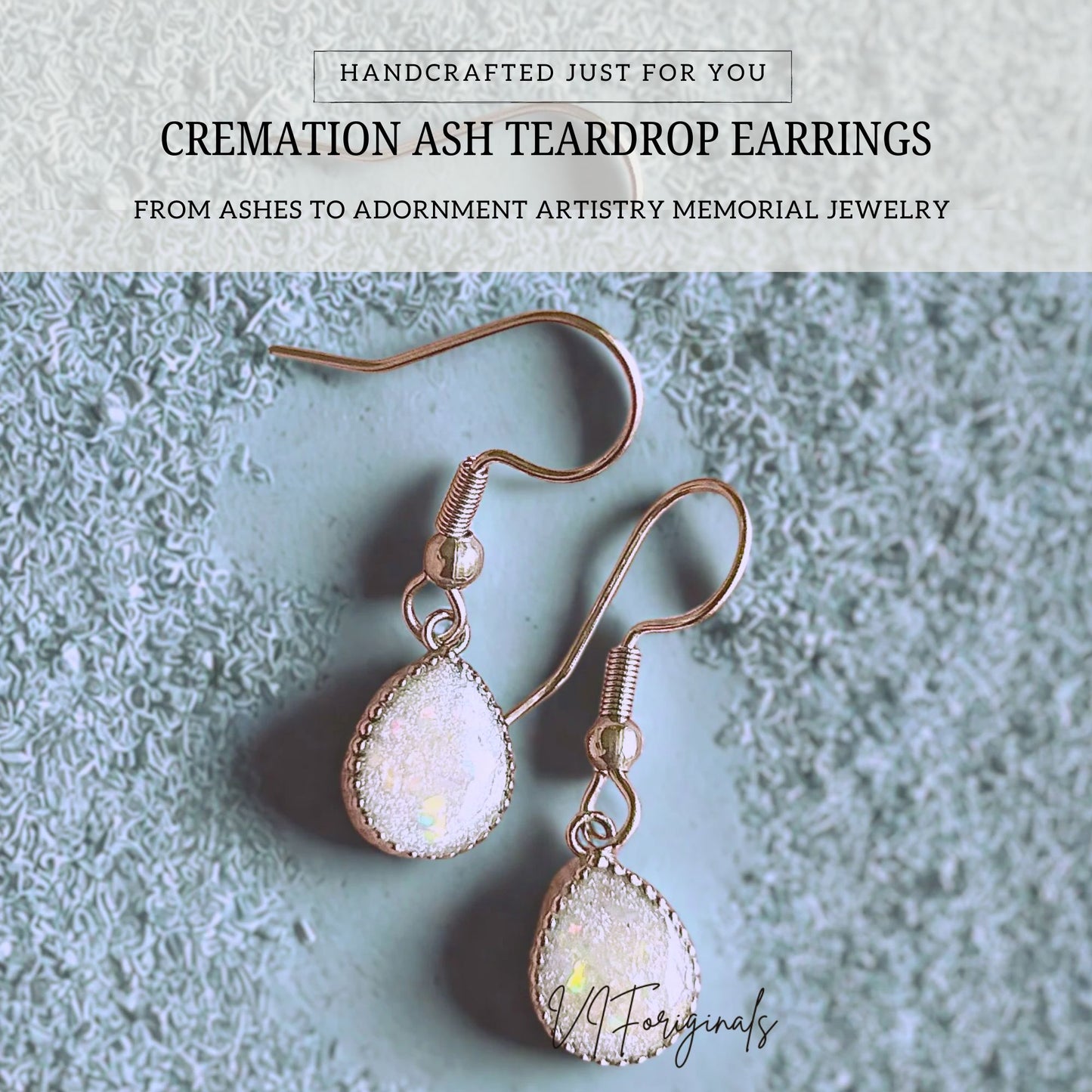 Cremation Ash Jewelry Opal Pet Memorial Earrings:Stainless Cremation Jewelry, Memorial Keepsake,Earrings for Ashes or Fur