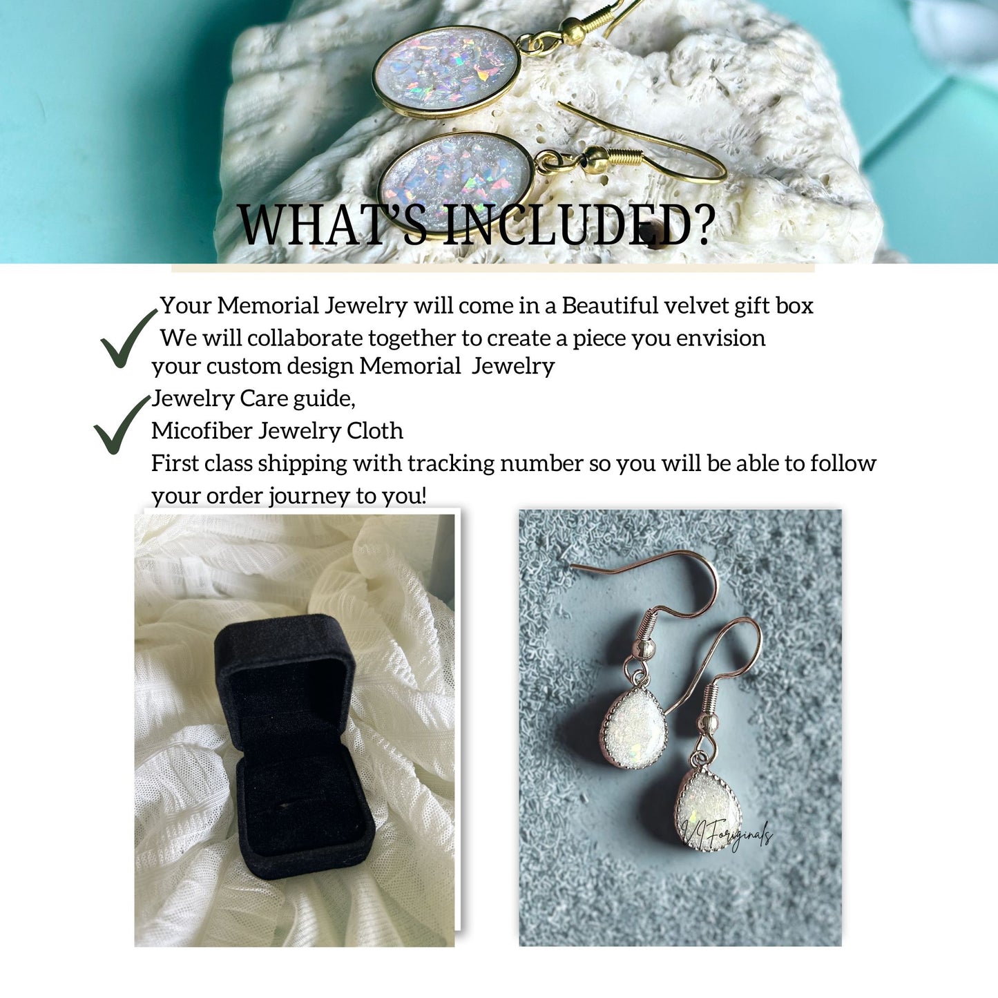 Cremation Ash Jewelry Opal Pet Memorial Earrings:Stainless Cremation Jewelry, Memorial Keepsake,Earrings for Ashes or Fur