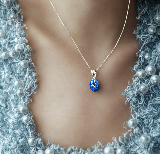 14KT Cremation Gold Pendant Jewelry Solid Gold Opal Pet Memorial Pendant:Cremation Jewelry, Memorial Keepsake, Pendant for Ashes or Fur, Hair,Petals,