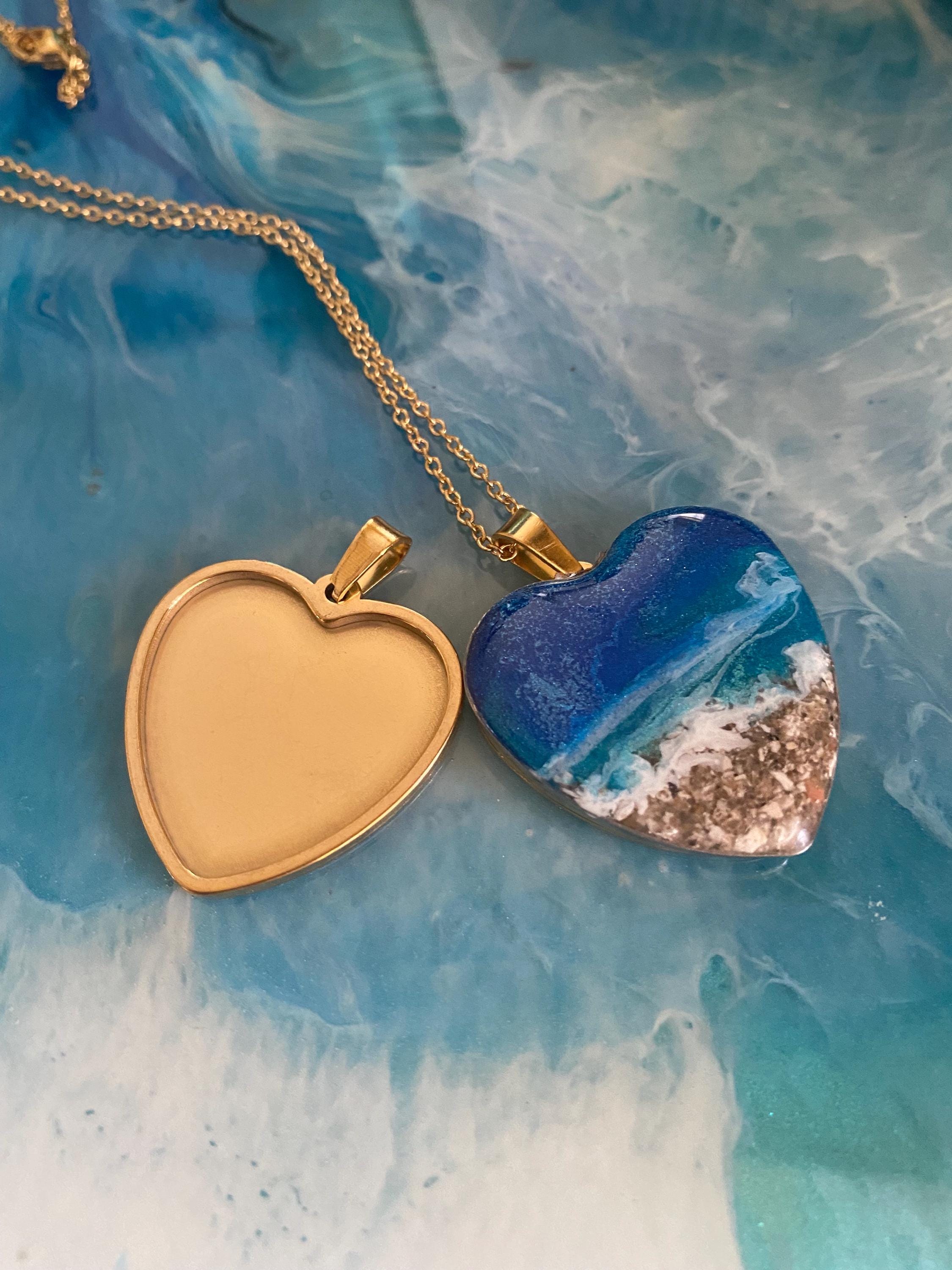 Cremation Ashes Heart Memorial Necklace: Pet Memorial Jewelry, Beach Sand Ashes fur Keepsake, Meaningful Gifts custom memorial