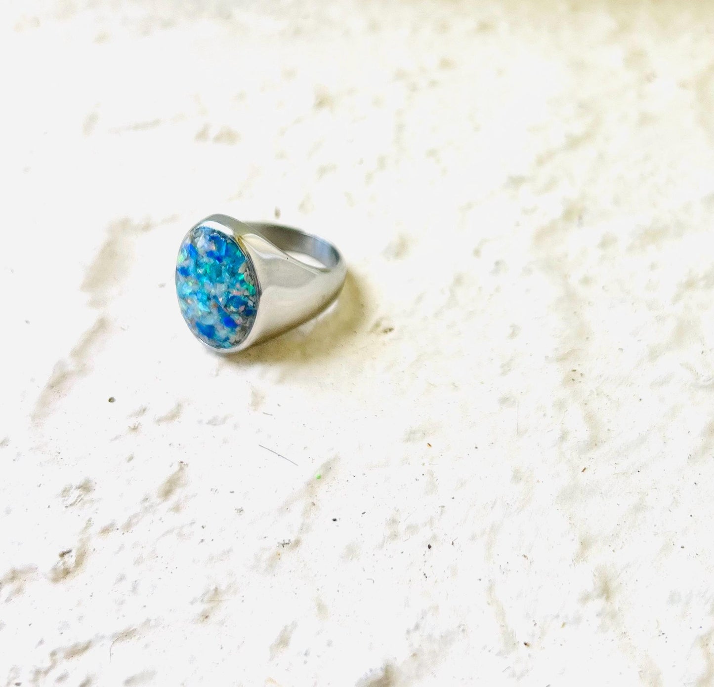 Cremation Ring, human, Pet ash Ring, jewelry Opal Ring Mens-Memorial Keepsake Ring Unisex Ring ,Cremation Ring Jewelry for men, Ring for ashes, fur