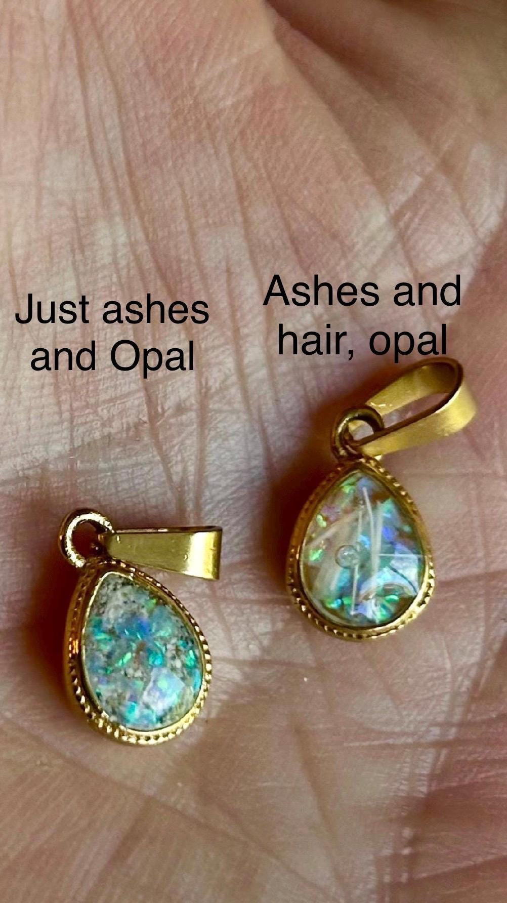 Pet Ash Opal Ring: Stainless Steel Cremation Jewelry with Opal